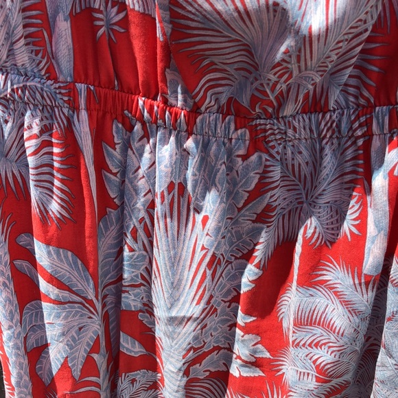 Talbots Oasis Palm Fit and Flare Voile Dress - Picture 8 of 9